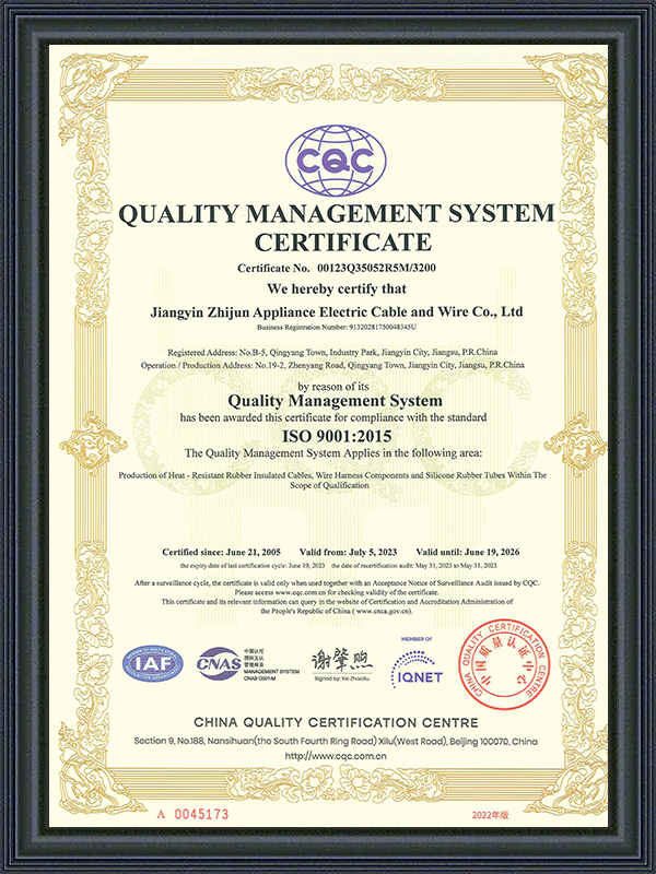 Jiangyin Zhijun Appliance Electric Cable and Wire Co., Ltd